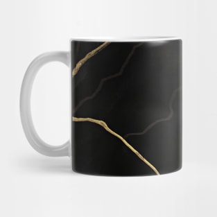 BLACK KINTSUGI BROKEN ART MINIMAL Mug